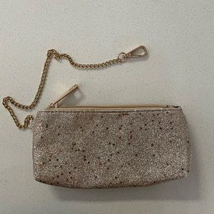 Aldo - Gold Glitter Cosmetic Bag. New without Tag